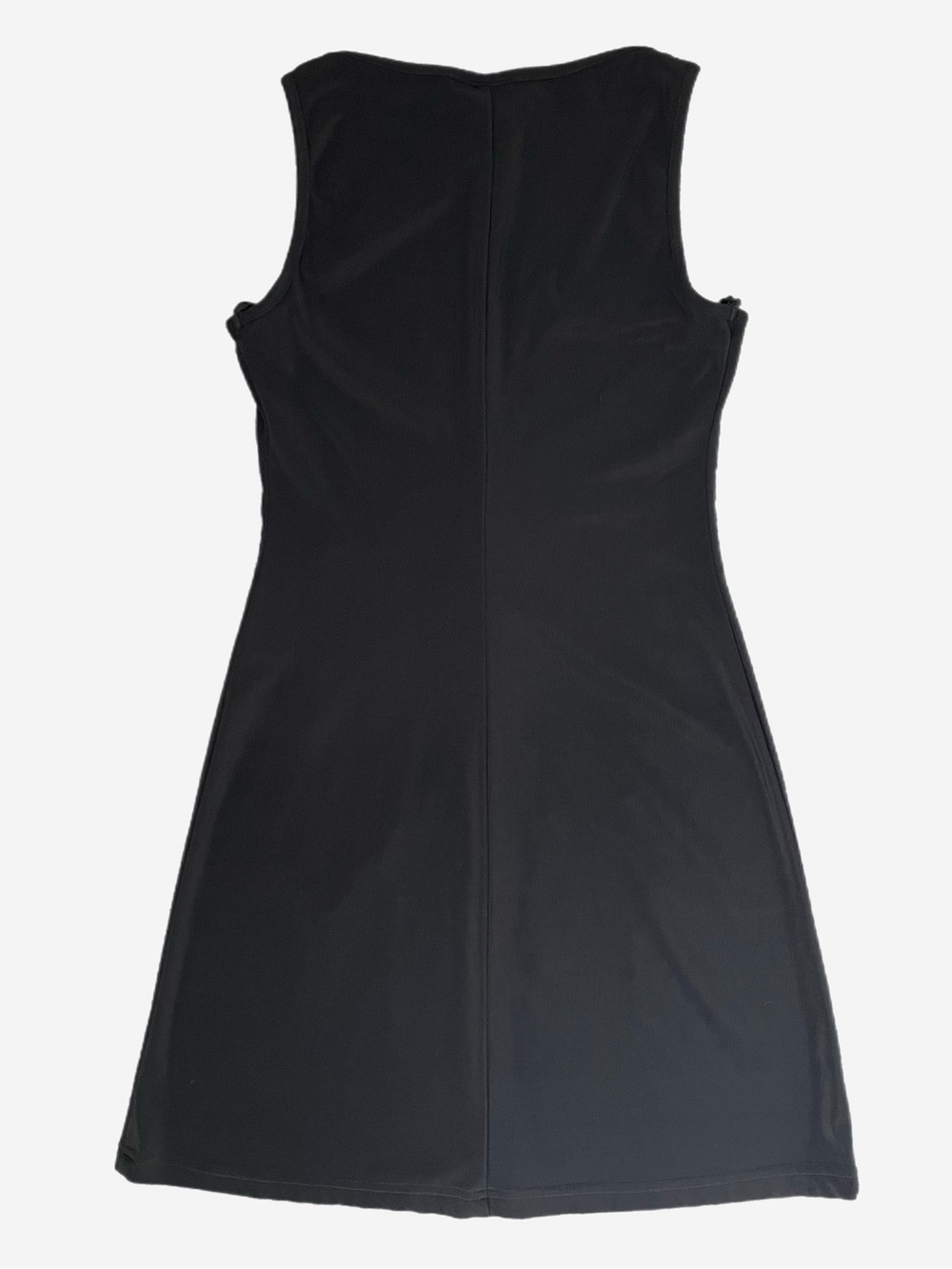 Vintage Y2K City Triangles Black boatneck floral embroidery rosette mini dress S - Picture 9 of 10